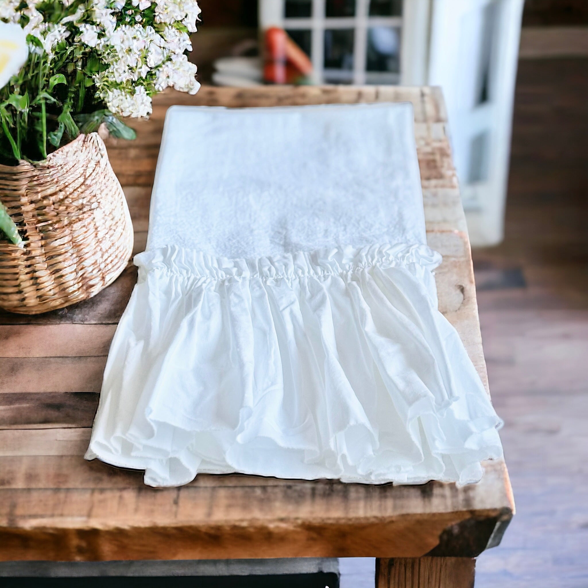 French Country Ruffled Tea Towels